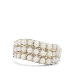 Sterling Silver Ring with Indonesian Seed Pearls (2 to 2.50 MM)